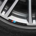 4PCS Car Stickers,Car Accessories Automotive Logo Stickers,3D Tricolor Flag Emblem Badge Carbon Fiber Cars Wheel Sticker,Universal Wheel Decals for Auto Rims,Suitable for Most Vehicles (B)