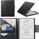 CoBak Premium PU Leather Case for 10.3" Remarkable 2 Tablet (2020) - Folder Design, Slim Hard Shell with Pen Holder,Black Leather