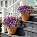 Hommyea Artificial Fake Flowers for Outdoors 12 Bundles Faux Silk Flower Spring Decoration Artificial Fake Plants Outdoor Plastic Flowers UV Resistant No Fade for Home Planter Porch Patio Yard Decor