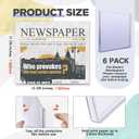 Faccito 6 Pack Hard Newspaper Holder 13" x 11" Rigid PVC Protection Plastic Newspaper Protector 4.5mm Thick Clear File Holders Archival Documents Storage for Magazines, Comics, Photos