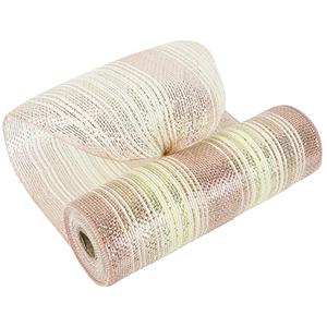 MEEDEE Christmas Mesh Ribbon for Wreath Gold Silver and Rose Gold Ombré Deco Mesh 10 Inch Christmas Metallic Mesh Crafts Supplies for Xmas Tree Garland Staircase Mailbox Centerpiece Swag (30 Feet)