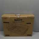 Kitsure Dish Drying Rack - Compact Dish Rack with Utensil Holder & Adjustable Water Outlet, Rust-Proof & Scratch-Resistant Drying Rack for Kitchen, 14.5" x 12.0" x 4.0", Sliver (Silver)