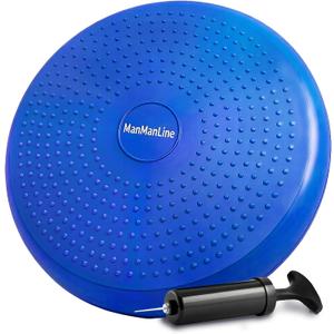 Wobble Cushion Balance Disc, Extra Thick Sensory Pad for Kids & Adults, Flexible Seating Core Strength Trainer for Posture Correction, Desk, Yoga & Stability Workout with Pump, 12.99 inches
