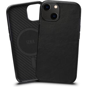 SENA iPhone 14 Case MagSafe Varano Case for iPhone 14, Premium Full-Grain Leather, Apple MagSafe Compatible, Fits 6.1" iPhone 14 with Drop Protection Reinforced Corners, 2022 Release, (SFD517US-50