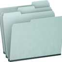 Pendaflex 1" Expansion Pressboard File Folders with 1/3 Cut Tab, Letter, Blue, 25/Box (9200T 1/3)
