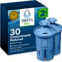 Brita Filter Replacements for Water Pitchers and Dispensers, Elite, NSF Certified to Remove 99% of Lead, 2 Count, Blue