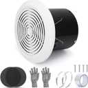 V2262-50 7 Inch Bathroom Exhaust Fan, 50 CFM Quiet Bathroom Vent Fan, 1.0 Sones Low Noise Fans for Ceiling, Kitchen Exhaust Fan, Garage Ceiling Fan for Mobile Home, Laundry