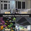 Coavas Blackout Window Privacy Film, Total 100% Light Blocking Window Tint for Home, Black Out Cover Room Darkening, Static Cling Removable Frosted Glass Door Coverings, 17.5 x 78.7 Inch, Blackout