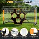12x6FT Soccer Goal with 10-Hole Precision Target, Heavy-Duty Frame
