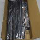 Double Curtain Rods for Windows 66 to 120 inch, 1 Inch Black Adjustable Around Heavy Duty Decorative Drapery Rod For Room