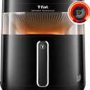 T-fal Infrared Air Fryer, 2x Faster Than Traditional Heating*, Large Air Fryer Dehydrator Combo, 8 Cooking Functions, Window With Light, No-Shake Technology, Dishwasher Safe, 1800W, Black, 7.3 Quarts