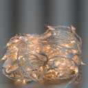 Icicle Lights Outdoor,Oopswow 23FT 200 Connectable Icicle Christmas Lights,Warm White Plug in Curtain String Lights for Indoor Wedding Party Holiday Xmas Yard Patio Window Decorations1