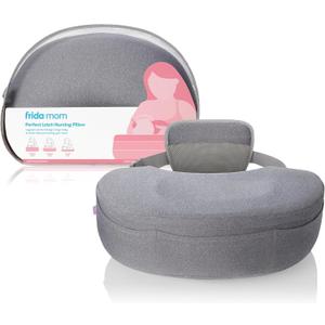 Frida Mom Nursing Pillow, Adjustable Breastfeeding Pillow for Mom & Baby Comfort with Back Support, Customizable Wrap Around Waist Strap, and Pockets for Heat Relief