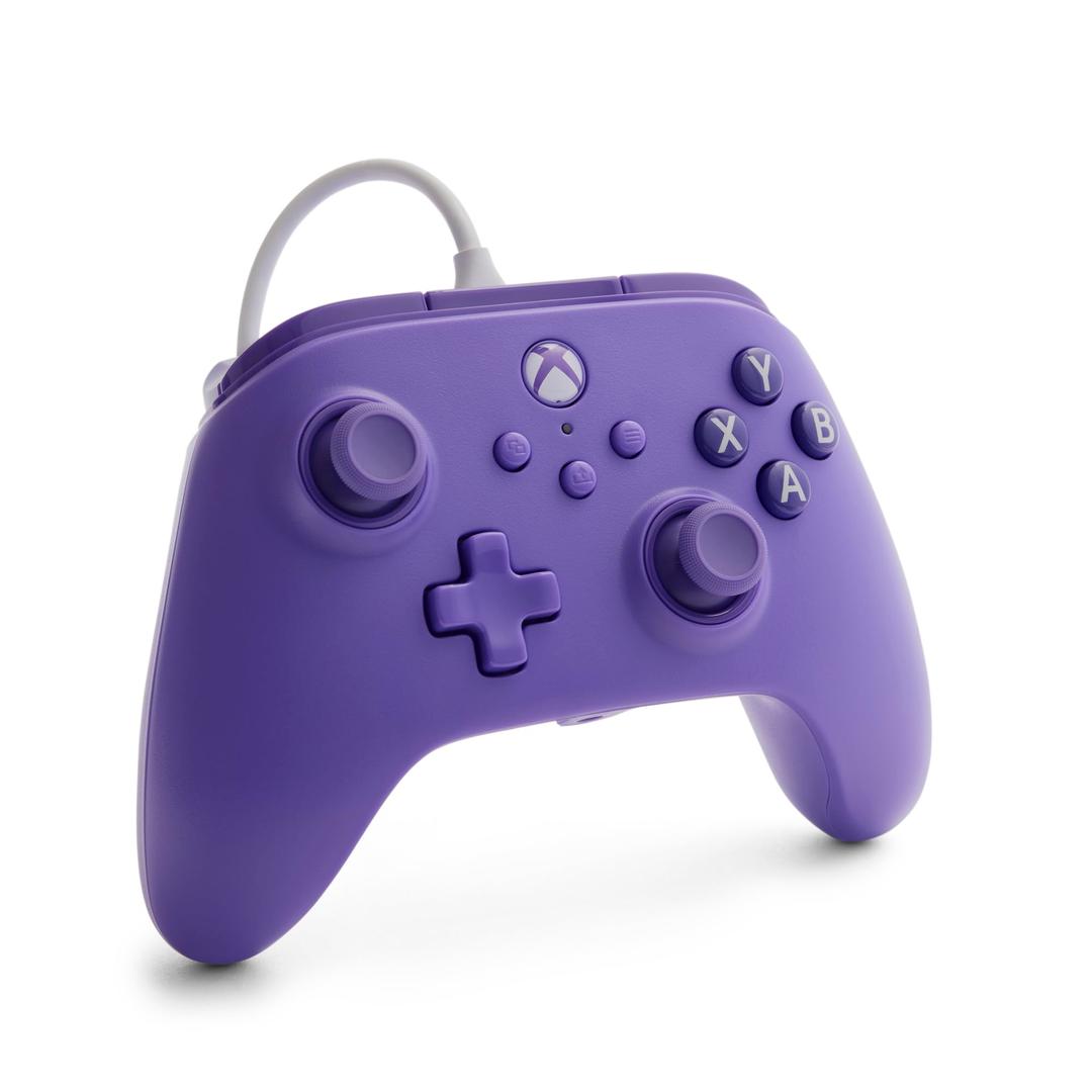 PowerA Wired Controller for Xbox Series X|S - Violet, gamepad, video game/gaming controller, works with Xbox One, Officially Licensed