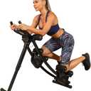 Ab Machine Multi-Functional Exercise Equipment for Home Gym, Height Adjustable Abs Workout Equipment (Black)