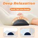 3 in 1 Lumbar PillowSmooth Triple Fusion Electric Back Massager with Vibration & Heat for Bed, Chair