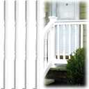 Yaocom 4 Pack Railing Spindles White Vinyl Deck Railings Colonial Style Deck Balusters for European Home Decorative Outdoor Stair Porch Fencing Railings (1 1/4" Sq X 34",Vinyl Railing)