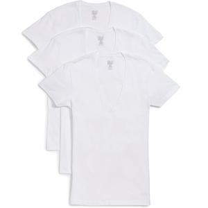 2(X)IST Mens Essential Cotton Slim Fit Deep V-Neck T-Shirt 3-Pack (Small) 2(X)IST Mens Essential Cotton Slim Fit Deep V-Neck T-Shirt 3-Pack (Small)