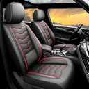 Car Seat Covers for Nissan Frontier 2009-2025 2026 Red Line Black