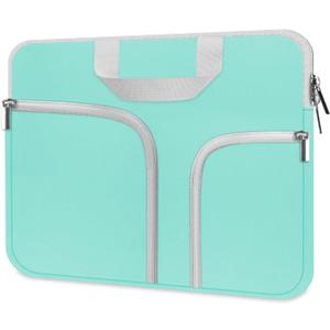 HESTECH Laptop case 14 inch,Chromebook Sleeve Cover,Neoprene Protective Carrying Bag for 14-15.6" HP Asus Acer Samsung Sony Dell XPS Surface Book 15/16 inch MacBook Pro Computer,Green (Hot Teal)