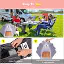 Yanvega Cat Tent Cat Beds for Indoor Cats Pet Supplies, 23.6" 23.6" 16.8" Cat Pop Up Tent Collapsible Cat House Cat Cave Outdoor, No Assemble Required High Elastic Frame with Ground Nail Gray