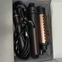 5 in 1 Curling Iron with Thermal Brush and 4 Interchangeable Ceramic Barrels(1/2 to 1 1/2 inch), Curling Wand Set with Flat Iron, Fast Heating, Dual Voltage Hair Curler, Gifts for Women (Rose Gold)