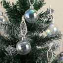 NUOBESTY 12Pcs Iridescent Ornaments Balls Clear Christmas Bulbs Plastic Fillable Ornaments Clear Christmas Balls for DIY Crafts(4cm)