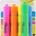 SHARPIE Tank Highlighters, Chisel Tip, Assorted Colors, 4-Count + 1 Bonus, Pack Of 2