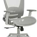 ELABEST Mesh Office Chair, Ergonomic Computer Desk Chair, Sturdy Task Chair- Adjustable Lumbar Support & Armrests, Tilt Function, Comfort Wide Seat, Swivel Home Office Chair (Grey Frame Grey Mesh)