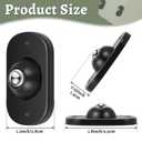 Honoson 8 Pcs Self Adhesive Caster Wheels Appliance Rollers Appliance Sliders for Kitchen 360 Swivel Universal Wheel Mini Small Kitchen (Black with 1 Steel Ball Style)