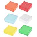 uxcell Centrifuge Tube Freezer Storage Box 81 Places Waterproof Cardboard Cryogenic Holder Rack for 1.8/2ml Microcentrifuge Tubes Vials Samples, 6in1 Set