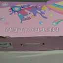 METROLLER Adjustable Kids Balance Roller Skates for Toddler Ages 3-6 Rainbow Unicorn Dinosaurs Illuminating Rollerskates for Girls Boys Ages 5-8 Three-Point Type Suitable for Beginners