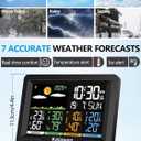 Weather Station Wireless Indoor Outdoor Thermometer Digital with Atomic Clock, Barometric Pressure, Forecast Station with USB Port Thermometer Wireless Humidity Barometer Monitor