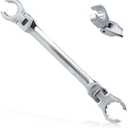 Flex Head Flare Nut Wrench 15 * 17mm Metric Double Flexible Flare Nut Line Wrench Flex Tools 40Cr for Automotive Repairs Plumbing Repairs