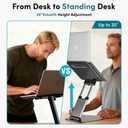 Lifelong Ergonomic Adjustable Laptop Stand for Desk - Height Up to 20" Portable Computer Laptop Riser Holder, Fits All MacBook Air & 10 15 17 Inches Laptops, Back to School Gift for Men & Women
