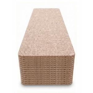 8x30 Carpet Stair Treads Pack of 15 with Stickers for Easy Peeling - Self-Adhesive Peel and Stick Carpet for Stairs - Works with Most Subfloor Types - Beige Stair Treads