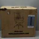 BestOffice | Ergonomic Office Chair | Mid-Back Swivel Desk Chair | Breathable Backrest & Lumbar Support | Adjustable Height | Sponge Seat | Rolling Wheels | Black | for Adults & Women