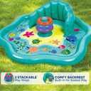 SwimSchool Infant Baby Pool Floats, Free Swimming, Super Buoyant Ages 6-24 Months Multiple Colors/Styles Adjustable Canopies and Seats, Splash & Play Baby Floaties, Splash Mat W/Backrest With Canopy