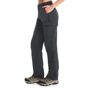 Moosehill Women's Hiking Pants Lightweight Quick Dry Water Resistant Cargo Travel Work Summer Pants for All Seasons (10, Dark Grey)