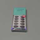 BTArtbox Press On Nails Short - Poison Potion, Dark Purple Almond Press On Nails with Glue for Women, Winter Opaque Soft Gel Glue On Nails in 16 Sizes - 32 Stick On Nails Kit