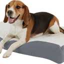 Comfortable Memory Foam Pet Bed / Mattress, Gray Quilted Cover
