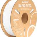 ELEGOO Rapid PETG Filament 1.75mm White 1KG, High Speed 30-600mm/s 3D Printer Filament Dimensional Accuracy +/- 0.02 mm, 1kg Cardboard Spool(2.2lbs) Fits for Most FDM 3D Printers (1kg White)