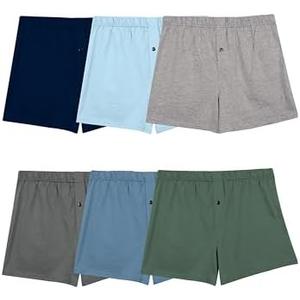 Fruit of the Loom mens Tag-free Knit Boxer Shorts, Relaxed Fit, Moisture Wicking, Assorted Color Multipacks L