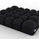 ROHO MOSAIC Cushion, Heavy Duty, Inflatable Seat Cushion for Office Chair, Wheelchair, Cars, Home Living, & Back Pain Support, Adjustable Cushion with Stretchable Cover & Non-Skid Bottom, 18" x 16", Black