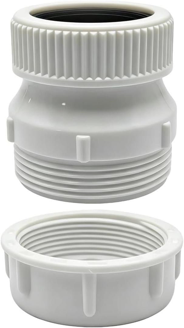 1 1/4 to 1 1/2 Sink Drain Adapter, Universal Pipe Connector for Kitchen Bathroom Plumbing, Durable White PVC Fitting with Leak-Proof Design, Easy Installation Drainage Solution for Standard Sink Syste