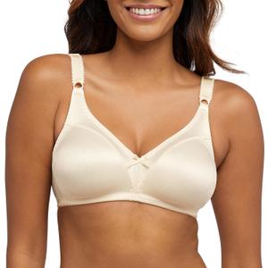 Bali Women's Double Support Wireless Bra, Comfortsoft Full-coverage Wirefree Bra, Df3820 (38B, Light Beige)