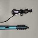 Farery Mini Thermal Brush, Curling Iron 3/4 Inch, Heated Round Brush for Volumizing and Small Curls, Travel Size Hot Brush for Short & Thin Hair, Dual Voltage, One Heat 392F, Touch-ups, Blue