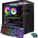 STGAubron Gaming PC Desktop, Intel Core i7 up to 3.9G, Radeon RX 580 16G, 16GB RAM, 512GB SSD, WiFi 6, BT 5.0, RGB Fan x 3, Windows 11 Home