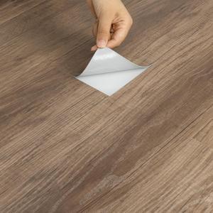 Peel and Stick Floor Tile Vinyl Flooring 20-Pack 30 Sq.Ft Brown Wood Look Plank Peel and Stick Flooring Self-Adhesive and Waterproof DIY for RV Bathroom Laundry Room (36 x 6inch)