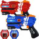Laser Tag Guns Set of 2 Laser Tag with Digital LED Score Display Vests for Teens, Family and Adults Fun,Birthday Gift Toys for Kids Ages 6 7 8 9 10 11 12+Year Old Boy & Girls